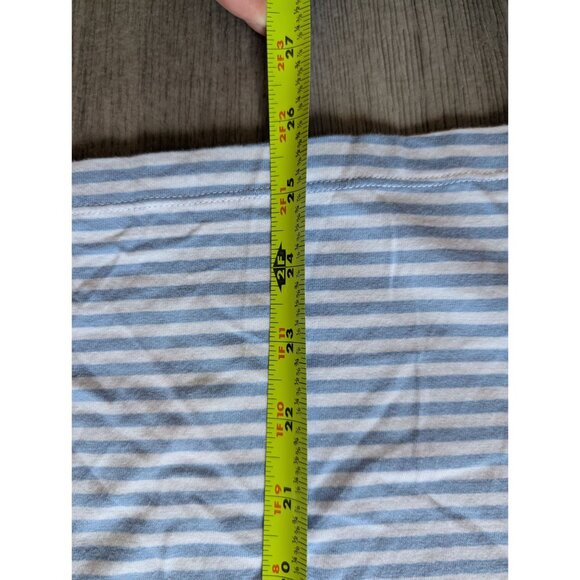 St. Johns Bay Womens Blue & White Striped Embroidered Cotton Top XL NWT - Picture 7 of 7